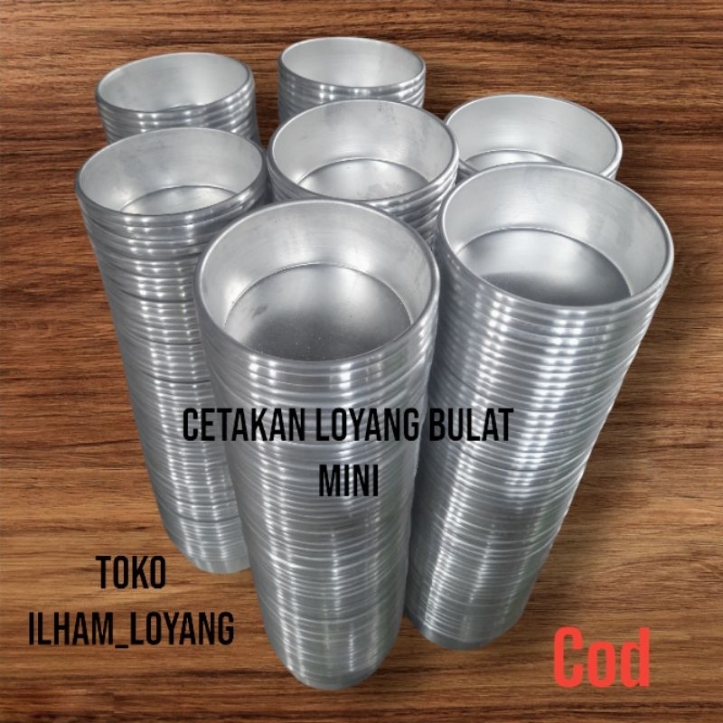loyang kue bulat mini/cetakan kue cheescake mini loyang banto cromboloni/loyang bulat tinggi 4mm
