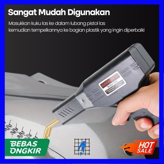 Paket Alat Las Plastik Welding Gun Otomotif Bumper Body 220V 50W
