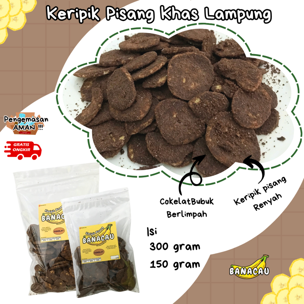 

Keripik pisang lampung, keripik pisang khas lampung, keripik pisang cokelat