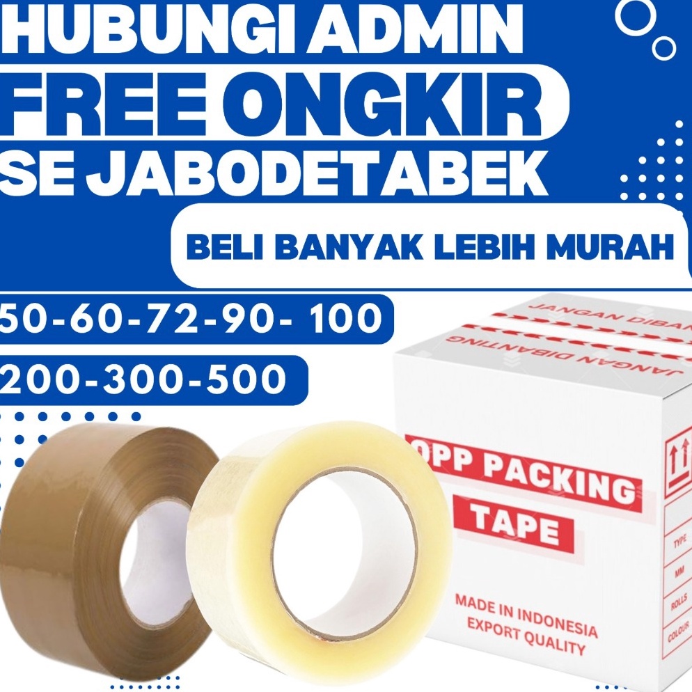 

KODE M48H 1 DUS Lakban Bening Coklat 45mm 1 9 Yard 2 3 5 Yard OPP Packing Tape 2 Inch 5 6 72 Yard