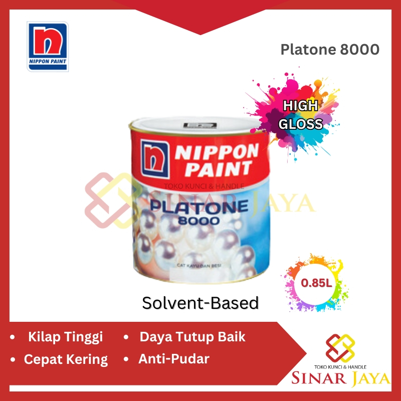 Platone 8000 -0,85L-Nippon Paint- Cat Besi Dan Kayu