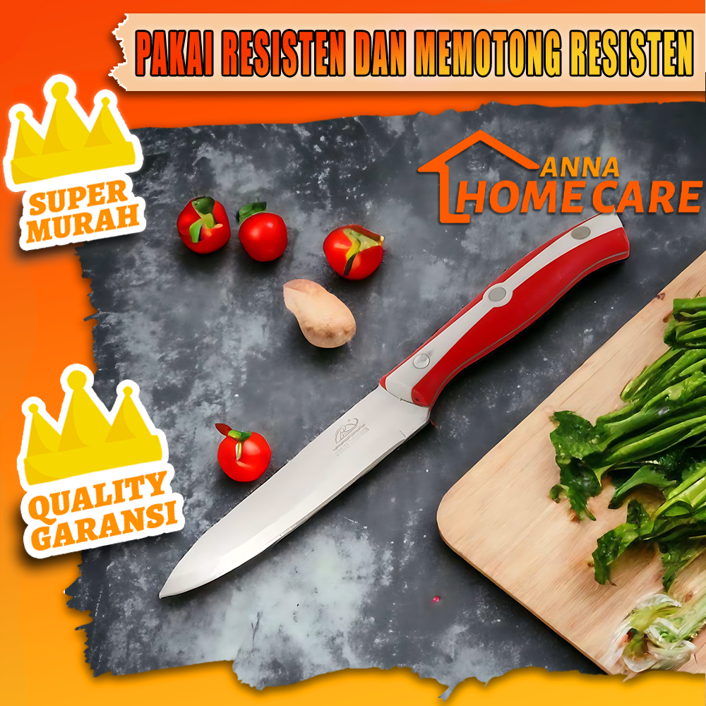 Pisau Dapur Merah Putih Stainless Steel/Pisau Dapur Stainless Steel Merah Putih/PISAU DAPUR STAINLES