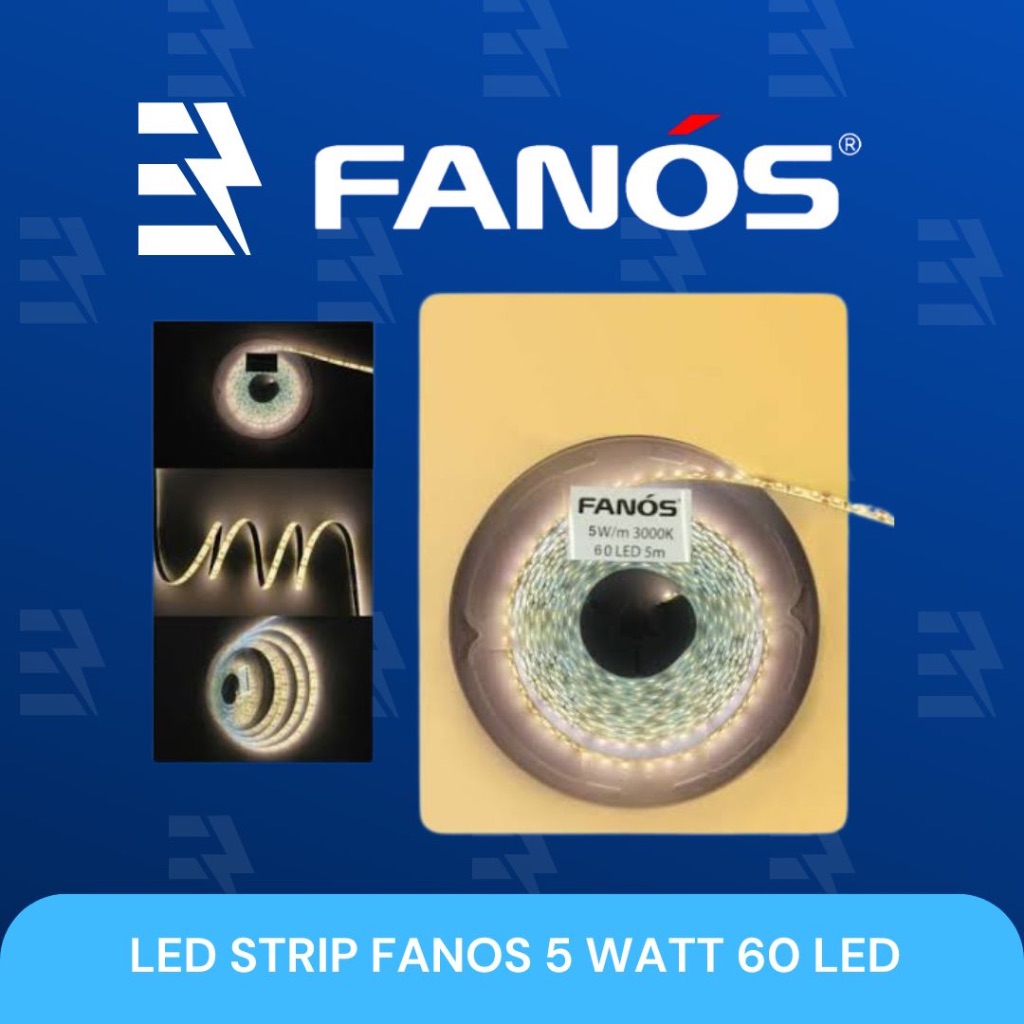 FANOS LAMPU LED STRIP DC 5 & 10 METER WARNA PUTIH / COOL DAYLIGHT & KUNING / WARM WHITE LAMPU DEKORA