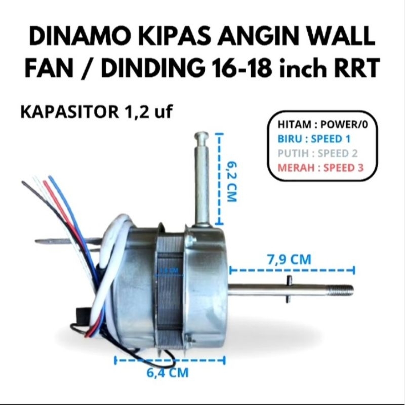 Dinamo kipas angin wall fan dinding sekai advance krisbow