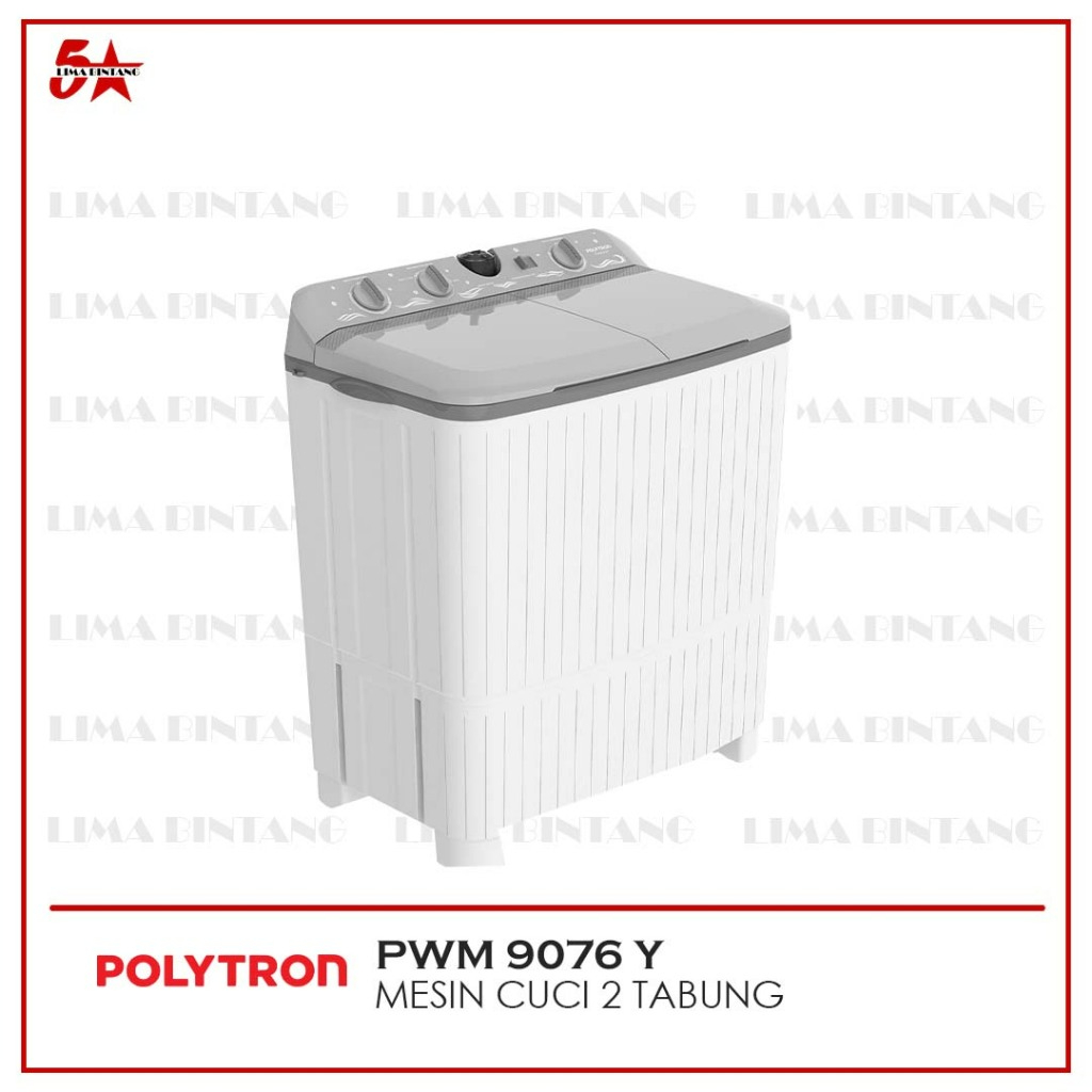 POLYTRON MESIN CUCI 9KG PWM 9076Y