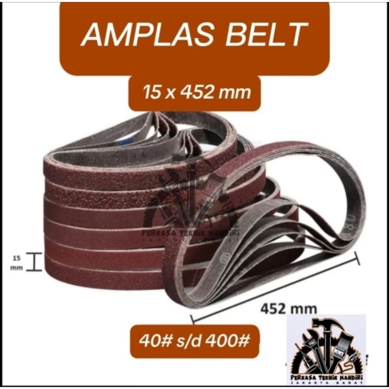 Amplas Belt 15 x 452 mm Sanding Sander 15 x 452 5/8 x 18 Inci Kerok Pulley