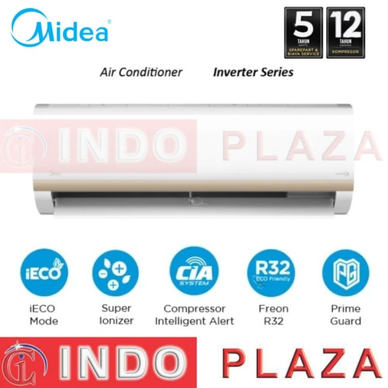 AC MIDEA INVERTER 1/2 PK MSIAF-05CRDN2X / 1 PK MSIAF-09CRDN2X / 1.5 PK MSIAF-12CRDN2X / 2 PK MSIAF-1