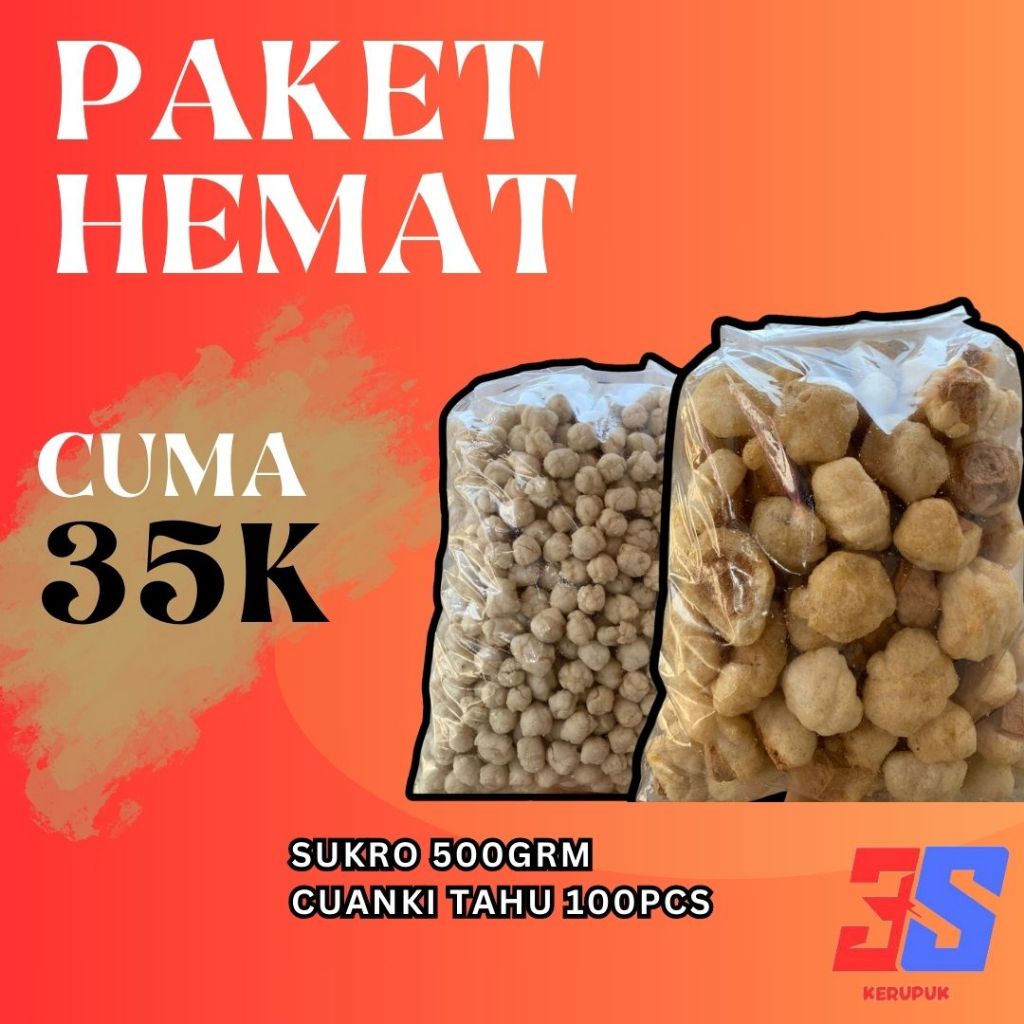 

Paket Hemat 2 Sukro Cikur 500grm Cuanki Tahu 100pcs