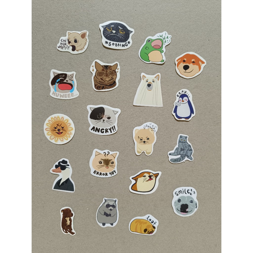 

cutiepet sticker series - animal transparent diecut sticker