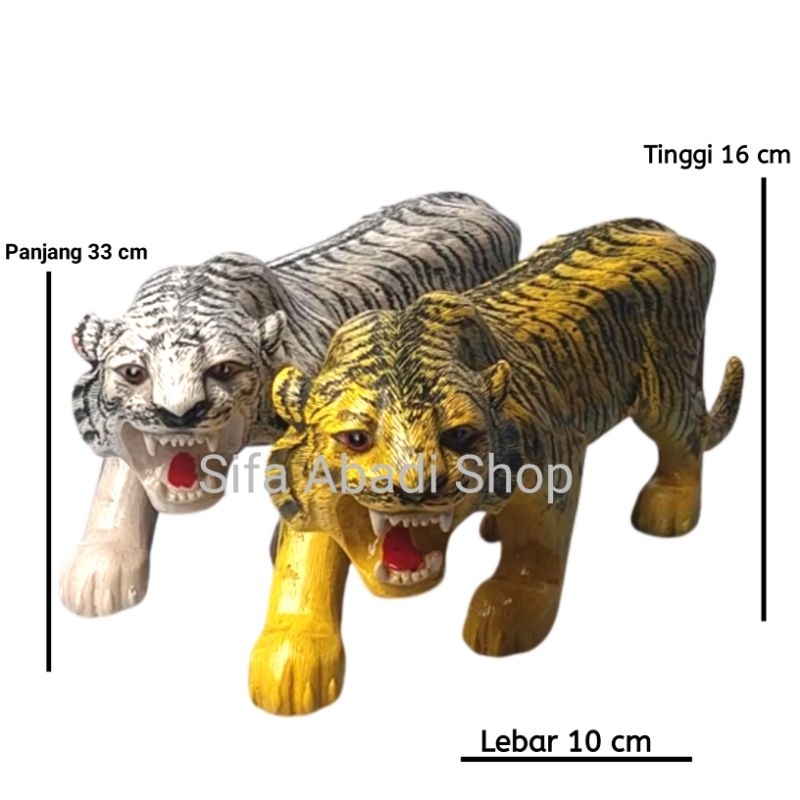 Pajangan Harimau / Pajangan Meja Patung Harimau / Pajangan Lemari kaca Harimau Warna Putih Unik Aest
