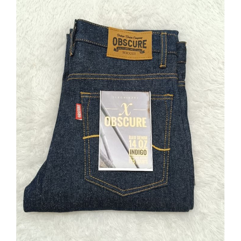 CELANA DENIM 14 OZ SELVEDGE ACCENT - WHITE LINE - BLUE INDIGO - UNSANFORIZE