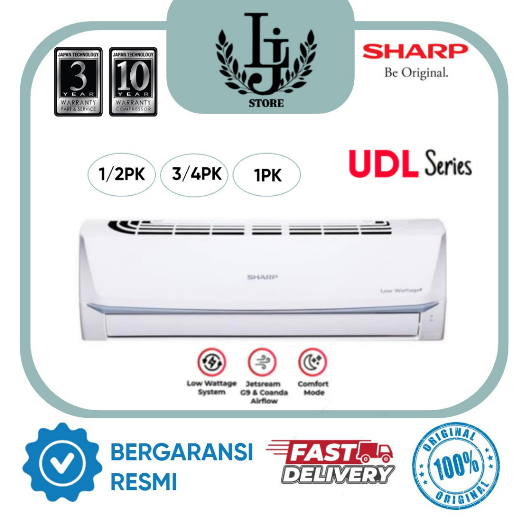 AC Sharp Low Watt Non Plasma AHA5UDL / AHA7UDL / AHA9UDL AC Low Watt Non Plasma Sharp