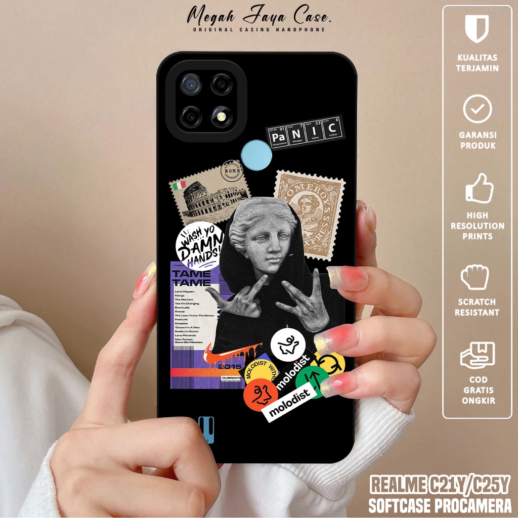 Case REALME C21Y / C25Y - Softcase Hp REALME C21Y / C25Y Motif Estetik - Silikon Hp REALME C21Y - Ko