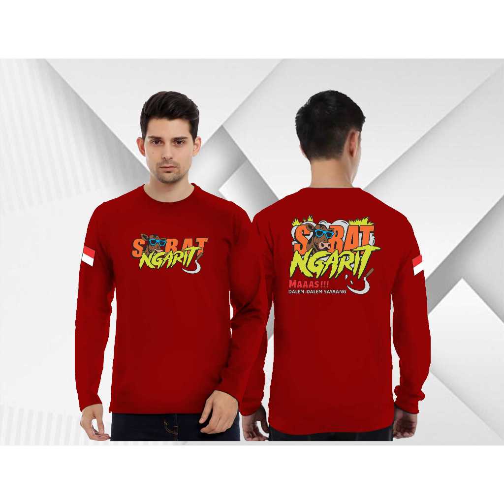 SOBAT NGARIT LENGAN PANJANG/T-SHIRT REGULAR BAJU PRIA DAN WANITA KAOS SOBAT NGARIT SAPI