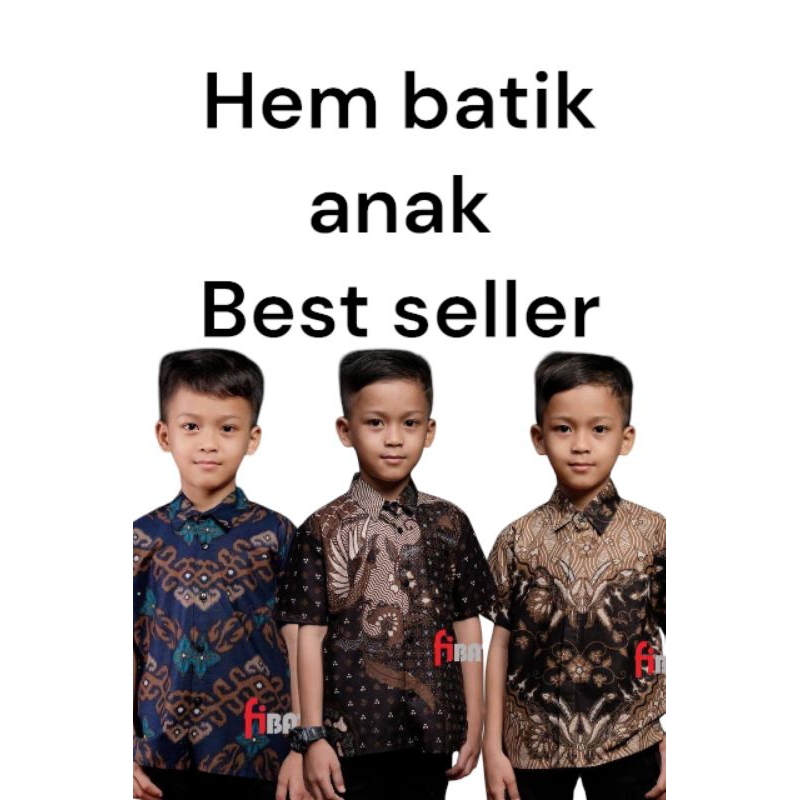 GROSIR BATIK ANAK PEKALONGAN (BISA COD) Baju Batik Anak Laki Laki Usia 1-12 Th / Umur 1-12 Tahun Ter
