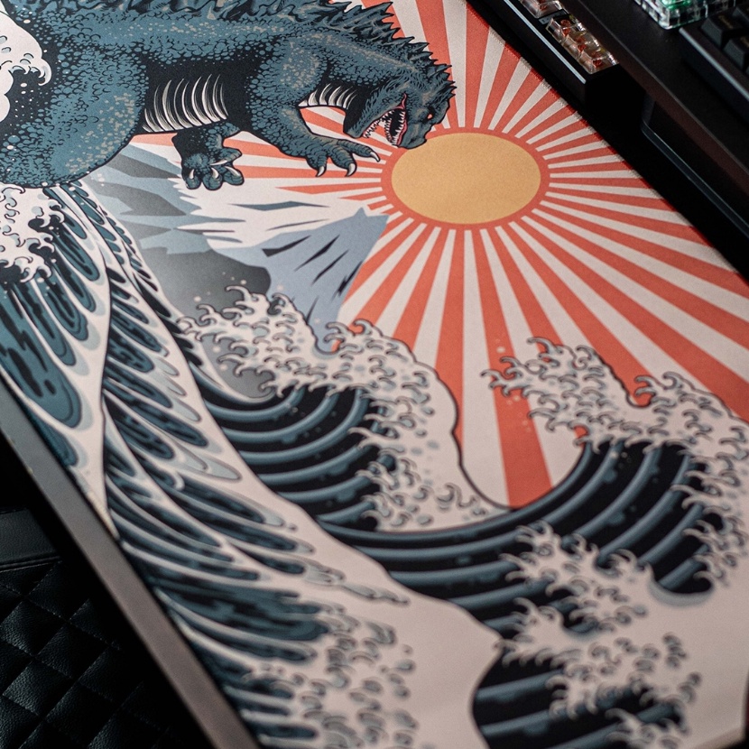 Promo MousePad Kaiju Japanase Deskmat Jepang Mouse Pad Japan Wateroof XXL 4x9x4mm By Galatix