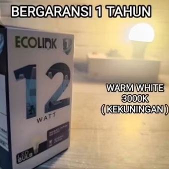 Ecolink Lampu Led Buld 12WATT WARM WHITE 300K 12WATT