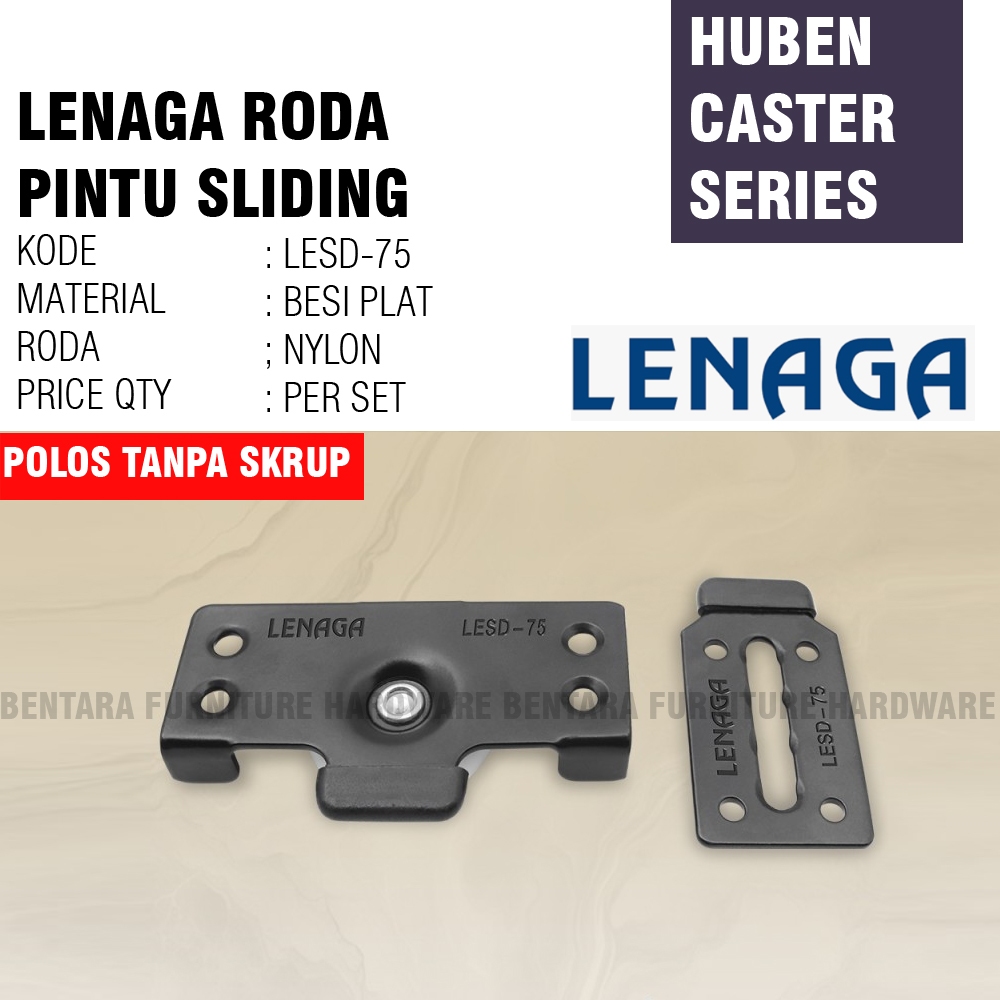 LENAGA LE-SD-75 SLIDING DOOR WHEEL CASTER RODA PINTU GESER LEMARI REL HUBEN LE SD