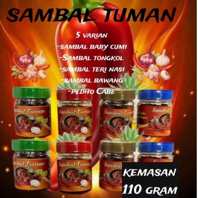 

sambal baby cumi, tongkol, teri nasi, bawang, pedho cabe