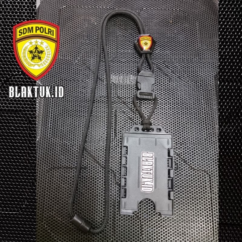 

Lanyard tactical holder id card Slide exagonal logo SDM POLRI