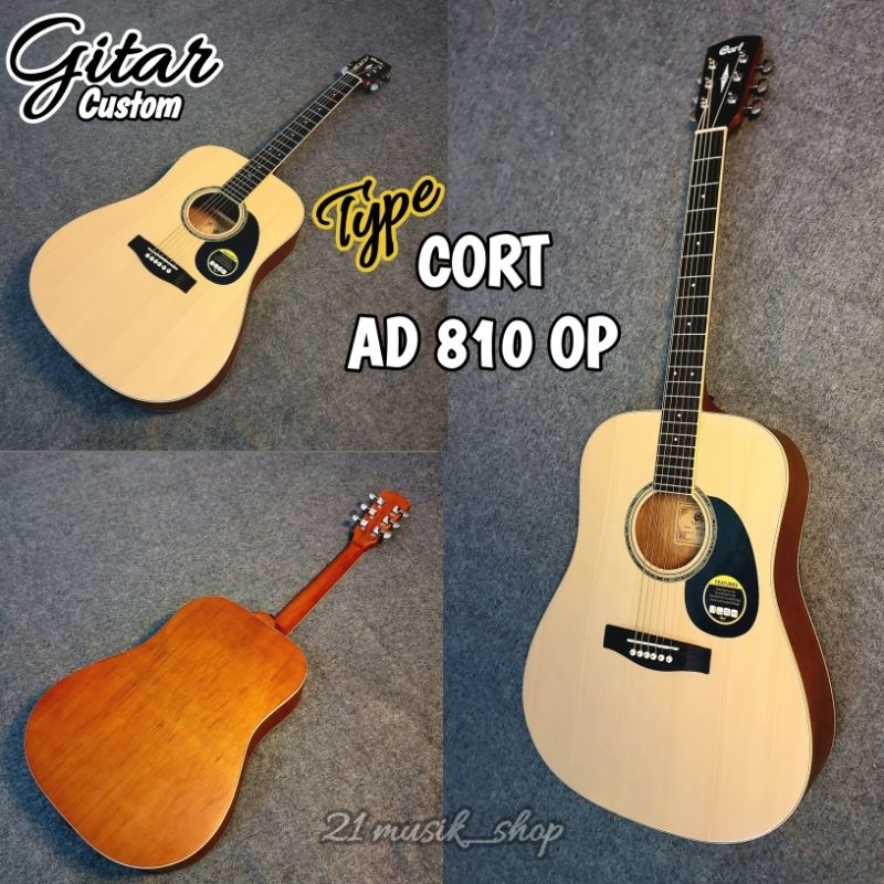 Gitar CORT AD 810 OP Tanam Besi Packing Kayu Custom