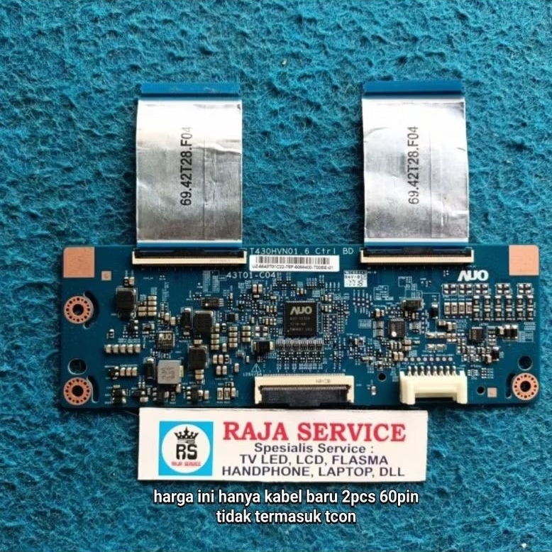 kabel  tv samsung UA43J5100 UA43J5100AK flaxible lvds dari tcon ke panel lcd layar 60pin
