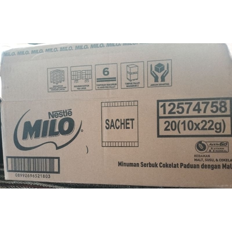 

Milo 1 karton isi 20 renceng (200 pcs)