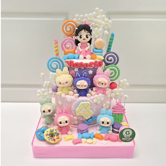 

CAKE TEMA LABUBU UK 15+10CM