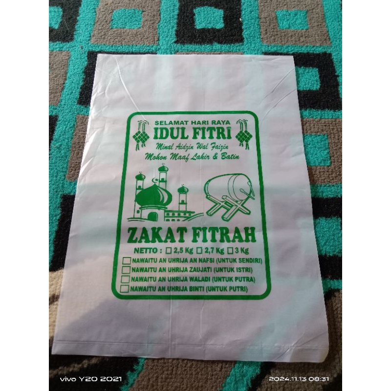 plastik zakat fitrah max3kg