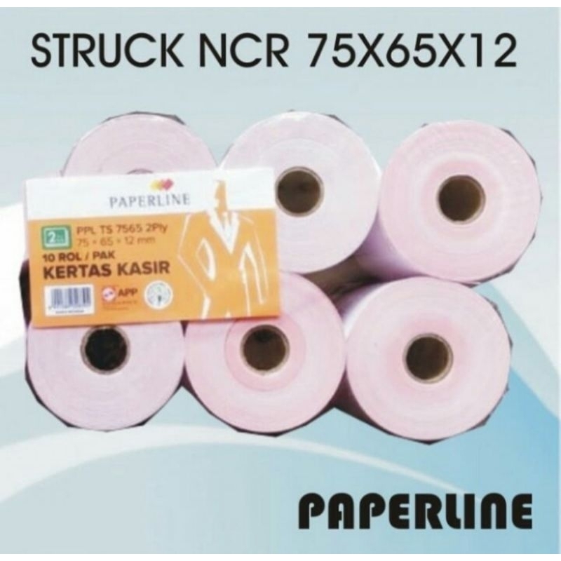 

Paperline Kertas Kasir / Struk NCR 75 x 65 x 12 mm / 2 Ply - Karton isi 100 Roll.