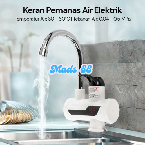 Keran Kran Pemanas Air Wastafel Kamar Mandi LED Digital Elektrik Portabel High Quality