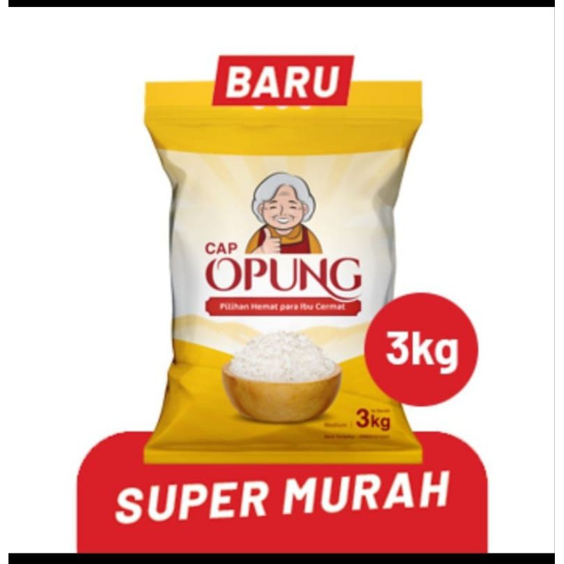 

Beras Cap Opung 3 Kg Murah Pulen Promo Surabaya