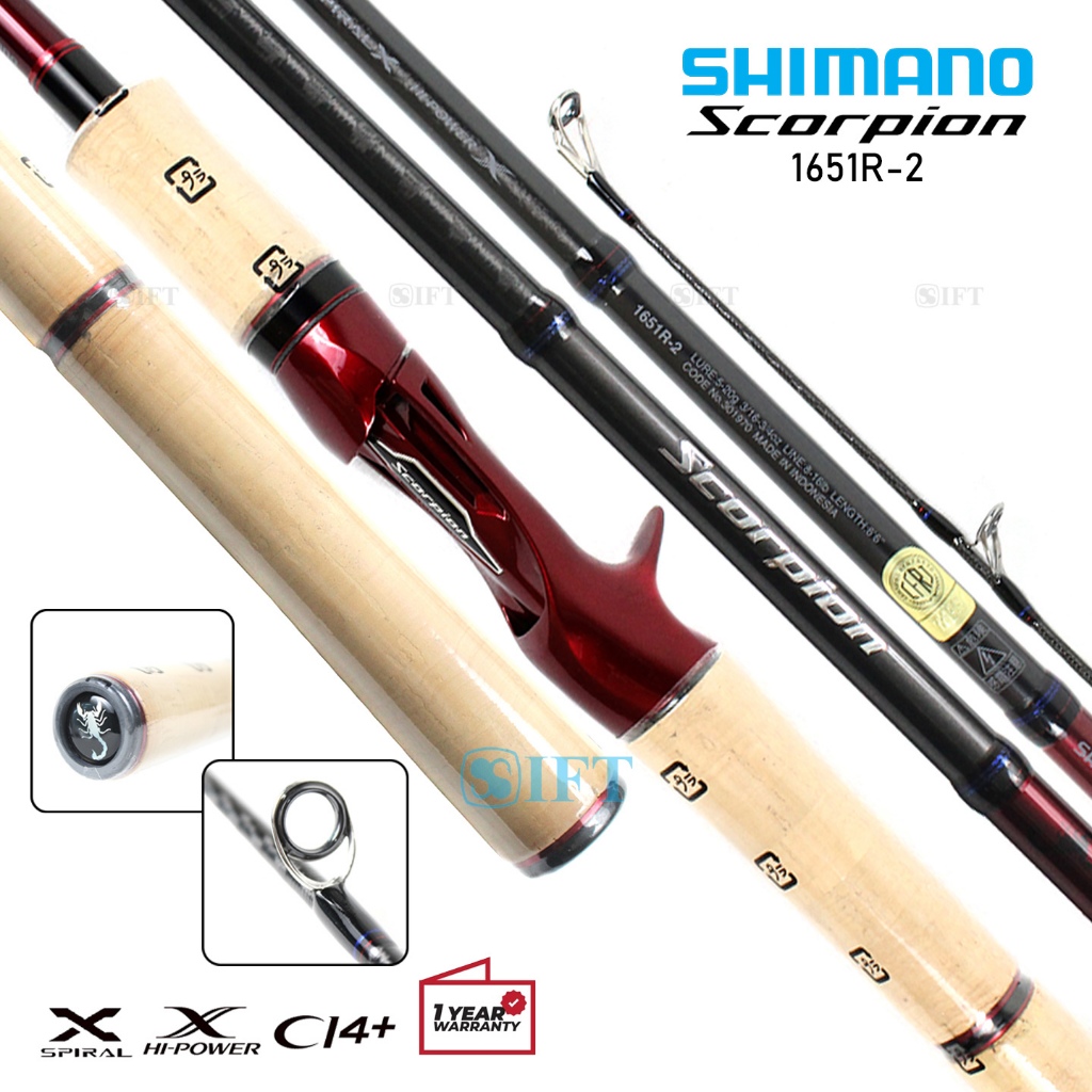 Joran BC SHIMANO SCORPION | Fuji SiC CI4+ Hi-PowerX Spiral-X | Baitcasting Sungai Muara Laut | Garan