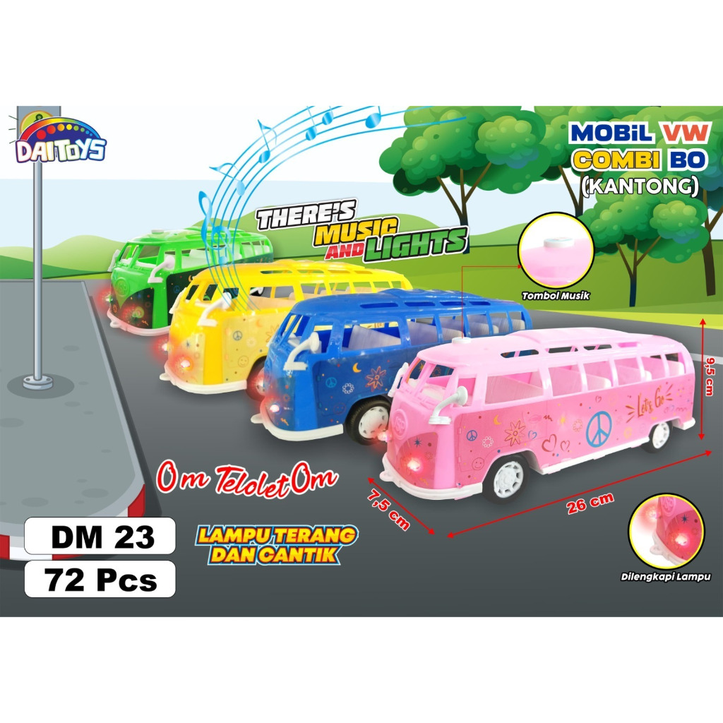VIRAL Mainan Mobil VW Mainan Mobil Volkswagen VW Combi Samba Van