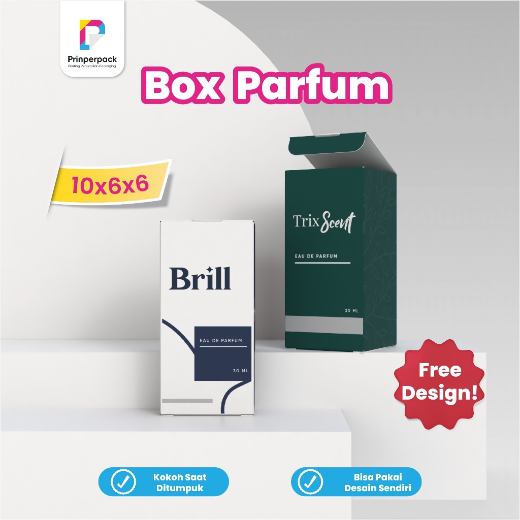 

Box parfum custom ukuran 10x6x6 cm /dus parfum cetak pakai logo sendiri / kemasan custom cetak / branding kemasan / packaging parfume / cetak logo sendiri / box parfume murah