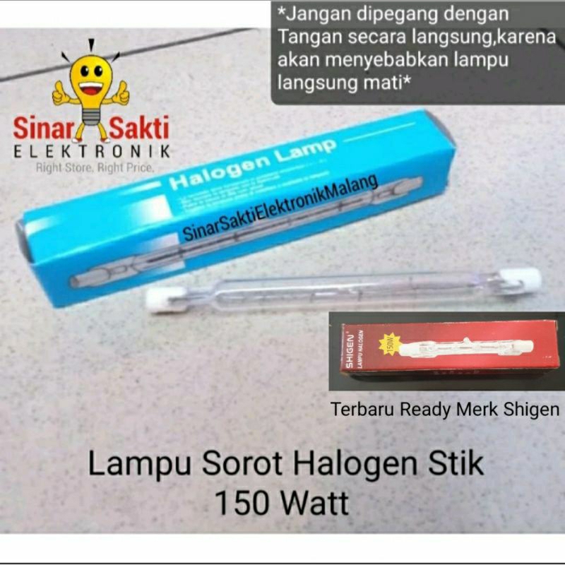 Bohlam Lampu Sorot Halogen Stik 100W 100 Watt 150W 150 Watt Tembak Stick Fitting Rumah Lampu Halogen