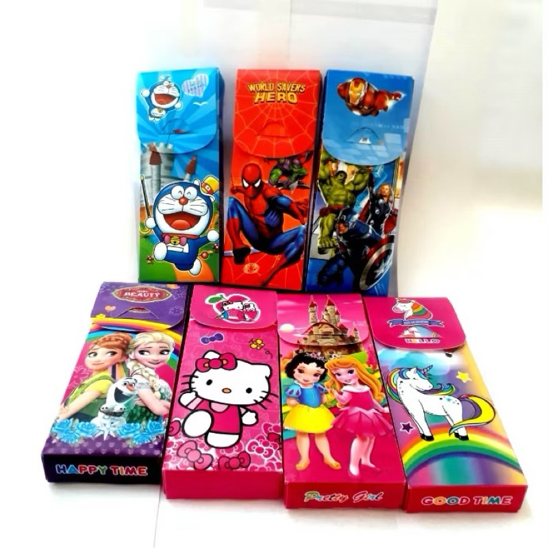 

KOTAK PENSIL RAKIT / TEMPAT PENSIL LIPAT MURAH SOUVENIR ULANG TAHUN KARAKTER