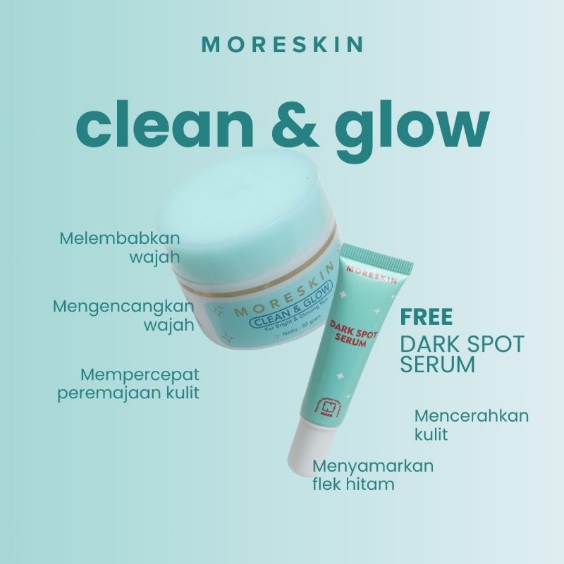 Moreskin Clean And Glow 20gr free serum/Clean And Glow