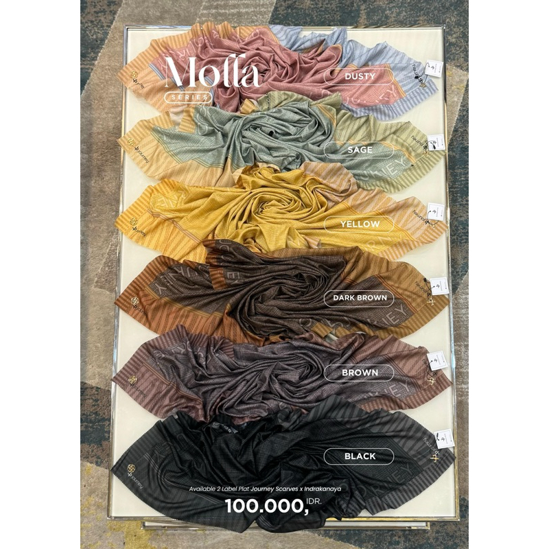Hijab Voal Motif Premium Molla Series Journey | Journey Scarves Hijab Segiempat