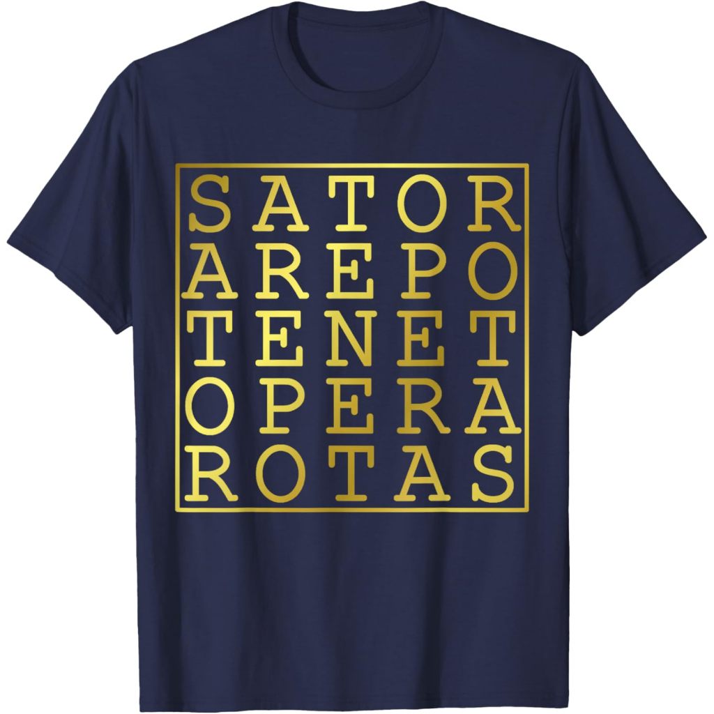 Kaos Dewasa Sator Square - Arepo Tenet Opera Rotas T-Shirt Fashion Baju Atasan Anak Laki Laki Peremp