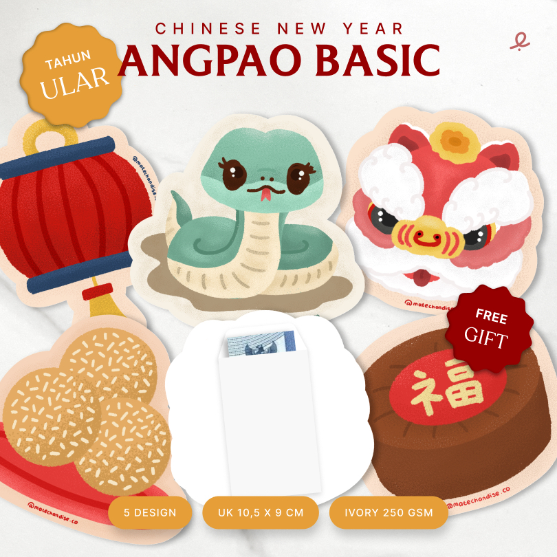 

Angpao Shape Bergambar Chinese New Year 2025 Year of Snake | Amplop Kocok Angpao Sincia | Tahun Ular | Amplop Gambar Lucu | Uk 10,5x9 cm | BC Thick 200gsm