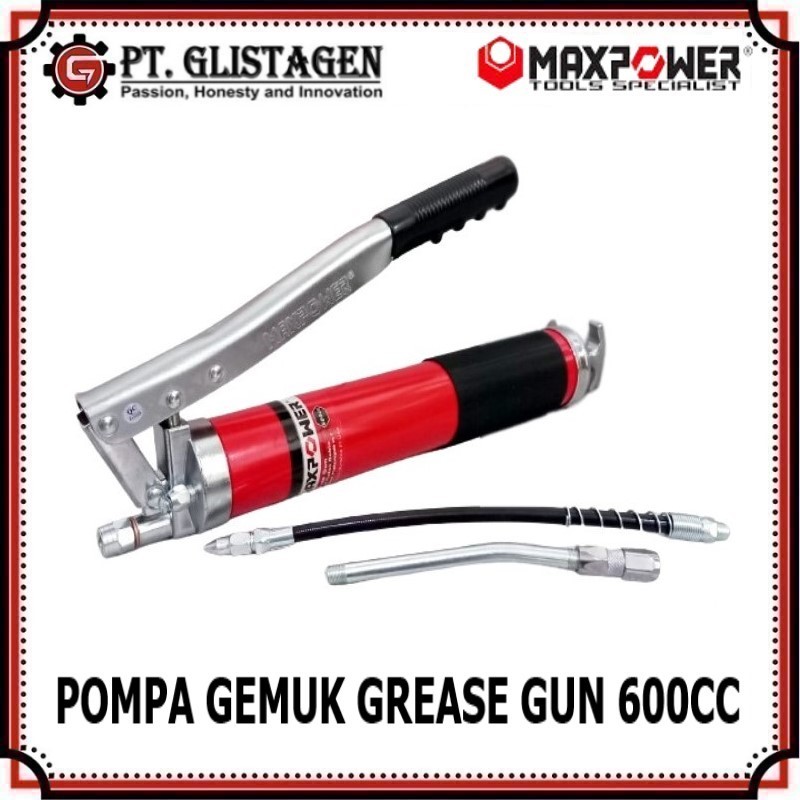 Pompa Gemuk Grease Gun Pompa Stempet 600CC Double Piston MAXPOWER