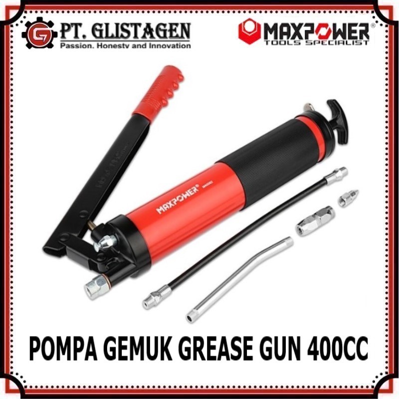 Pompa Gemuk Grease Gun Pompa Gemuk Tangan Stempet 400CC MAXPOWER