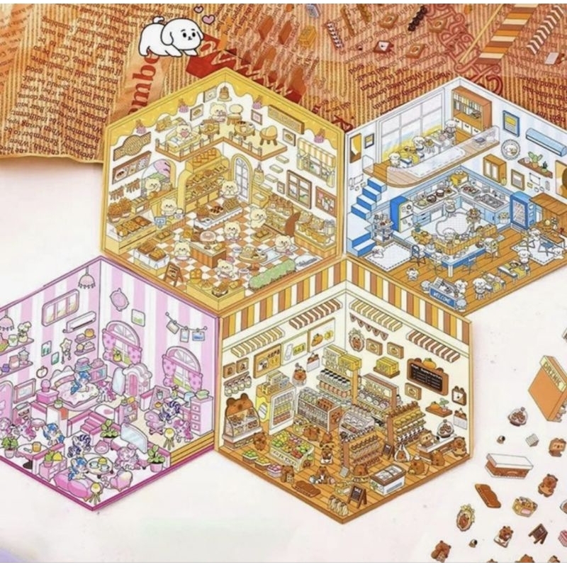 Stiker 3D dekorasi ruangan || Stiker korea china Viral