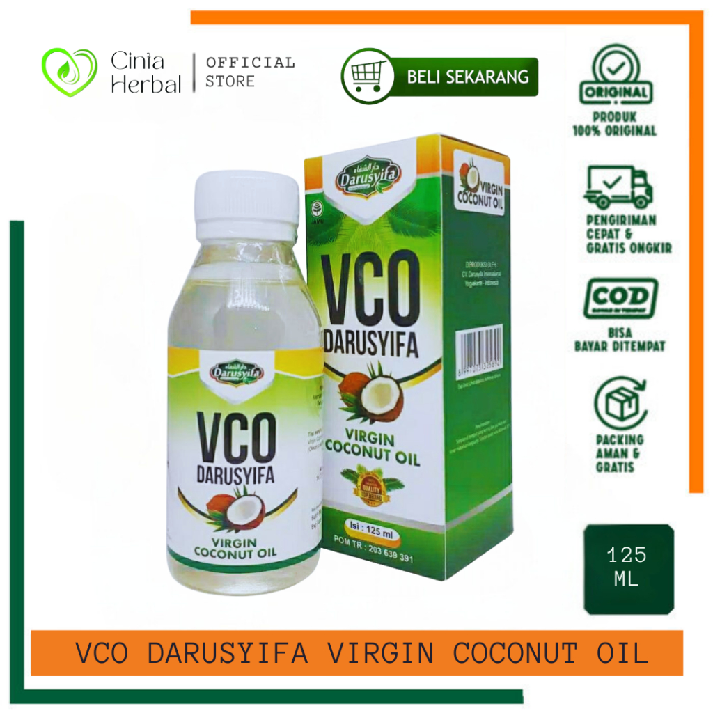 

MINYAK KELAPA VCO Darusyifa(VIRGIN COCONUT OIL) 125ML | VCO 69