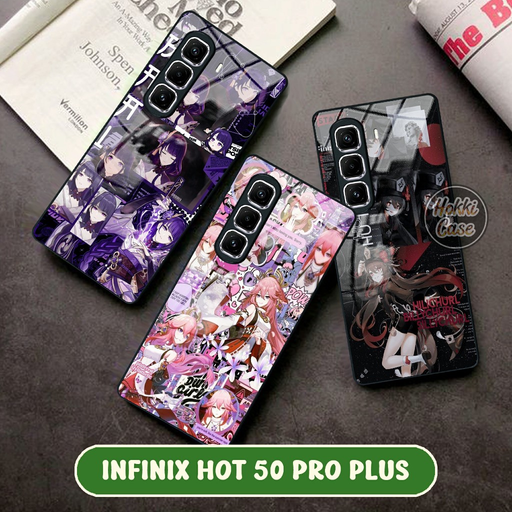 Case Infinix Hot 50 Pro Plus - Case Genshin Impact - Softcase Glass Infinix Hot 50 Pro Plus - Casing