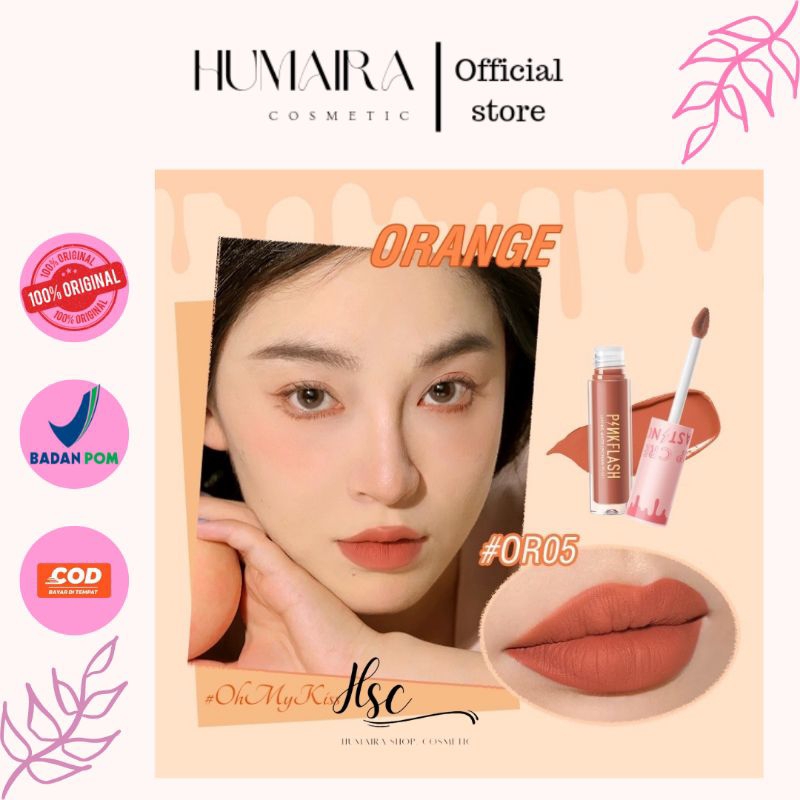 Humaira Cosmetic - Pink flash Lipcream matte