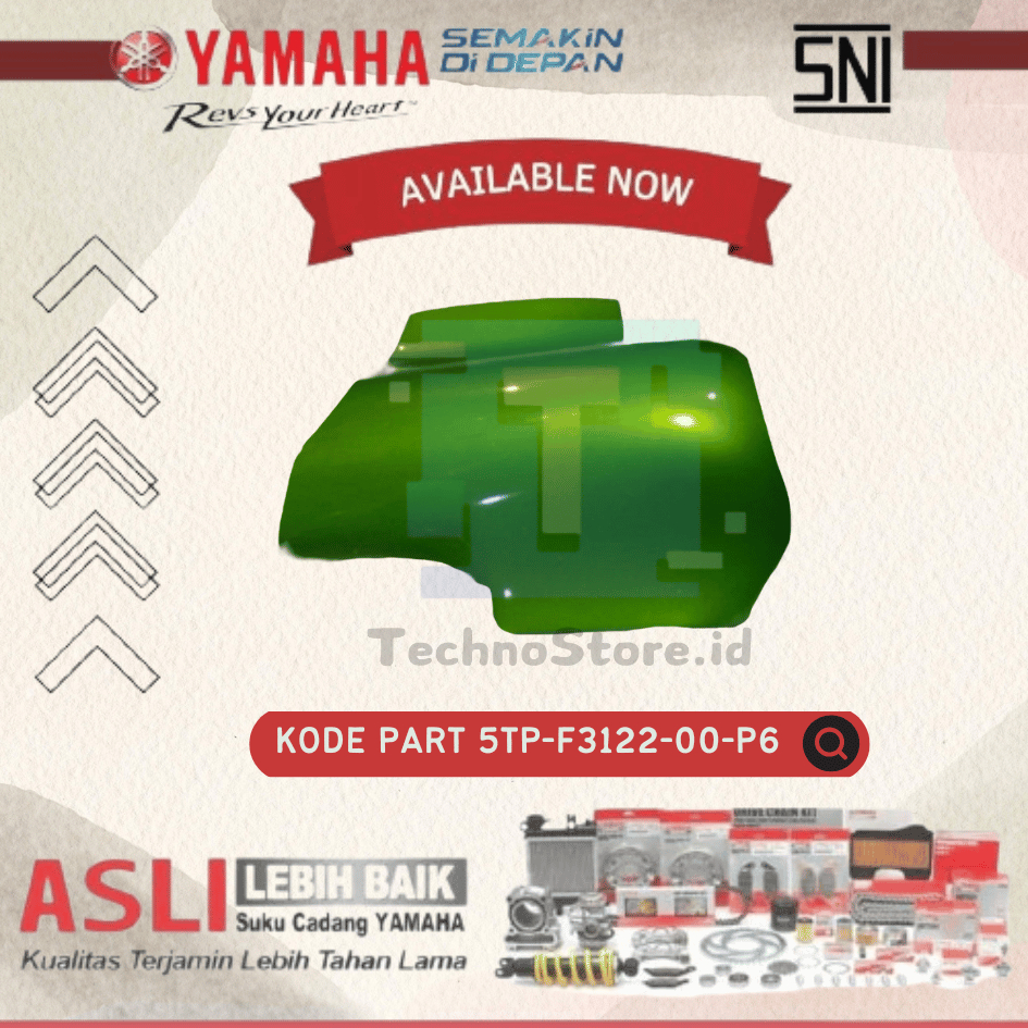 Tutup Shockbreaker Depan Kiri Jupiter Z Hijau ORIGINAL YAMAHA 5TP-F3122-00-P6