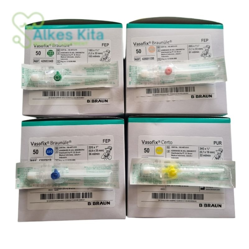 I.V Catheter Canula Wing Braun // Vasofix 18 - 24 Braun // IV Cath Wing