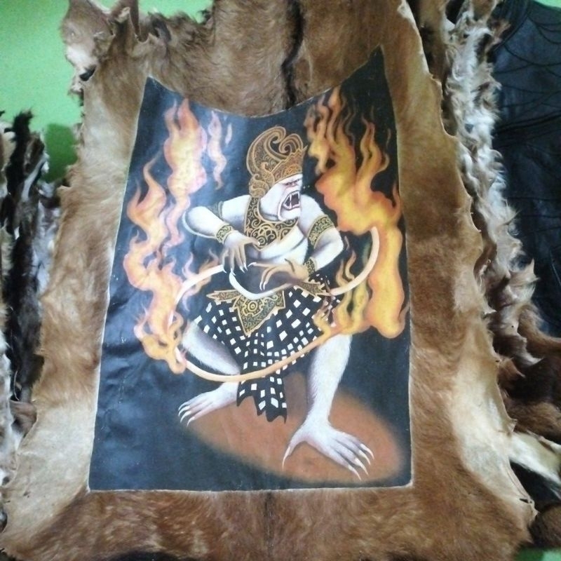 lukisan wayang Anoman obong